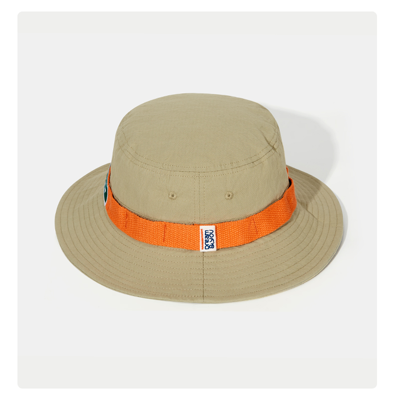 custom color blocked patch embroidered quick dry waterproof bucket hat with strap