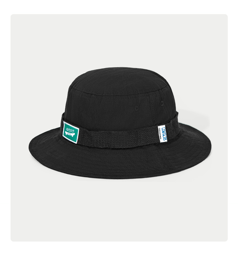 custom color blocked patch embroidered quick dry waterproof bucket hat with strap