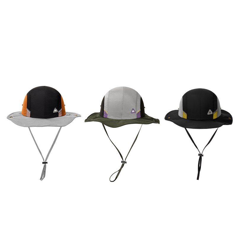 custom color blocked embroidered reflective quick dry waterproof sun protection bucket hat