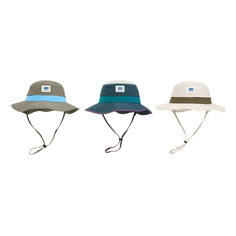 custom color contrast logo embroidered quick dry waterproof sun protection bucket hat