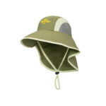 custom color blocked mesh embroidered breathable sun protection waterproof bucket hat