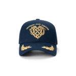 custom vintage distressed ripped edge embroidered baseball cap