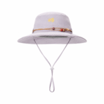 custom beaded embroidered breathable sun protection bucket hat