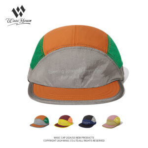 custom color blocked mesh quick dry sun protection waterproof five panel cap