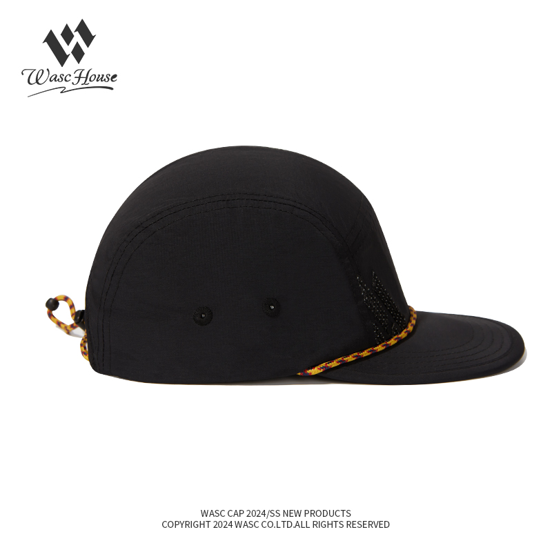 Custom Patch Embroidered Quick Dry Waterproof Five Panel Cap With Strap