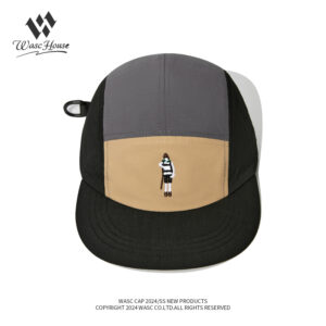 custom color blocked embroidered waterproof quick dry five panel cap