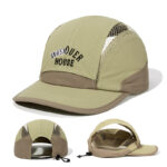 custom color blocked waterproof quick dry embroidered mesh baseball cap