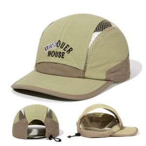 custom color blocked waterproof quick dry embroidered mesh baseball cap