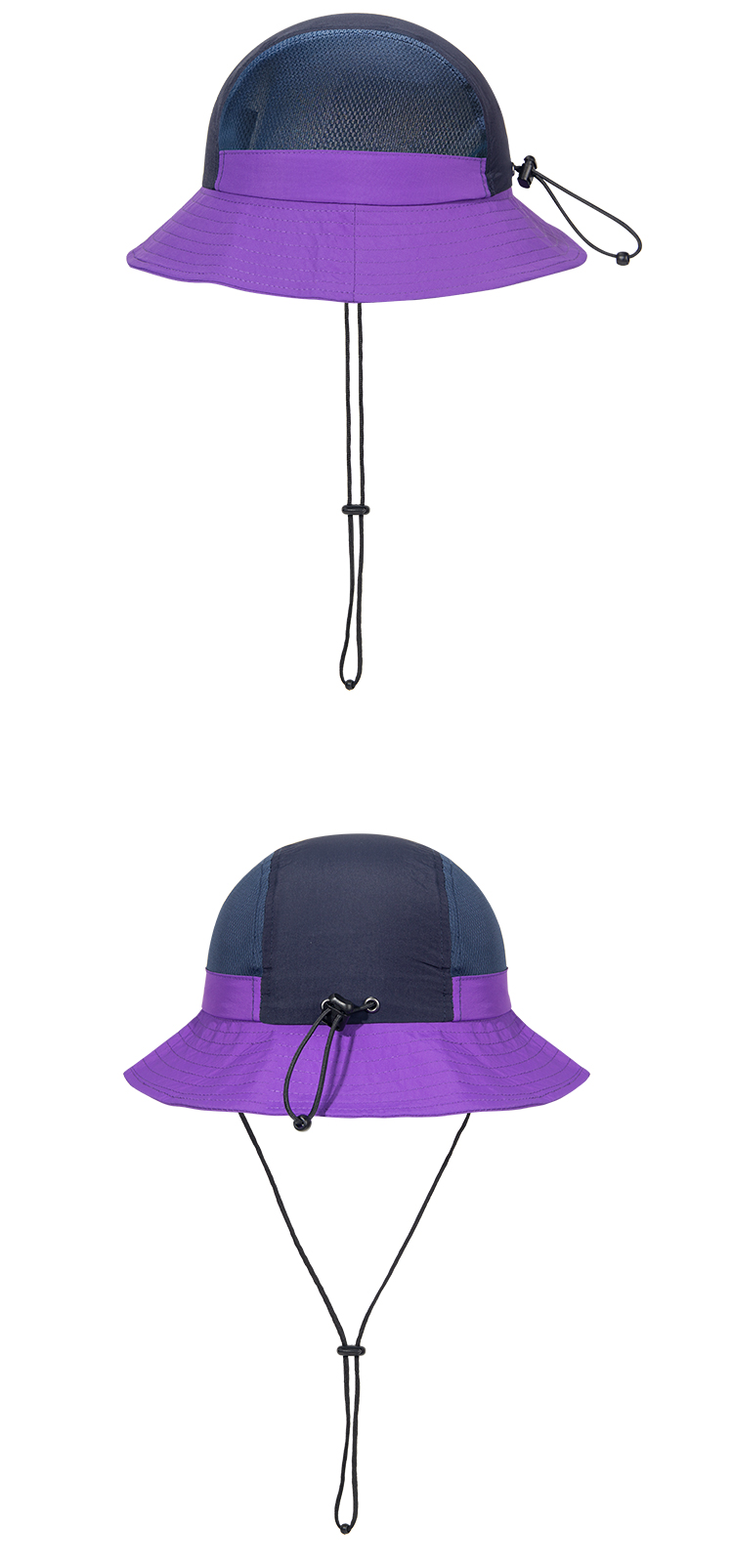 custom embroidered mesh waterproof quick dry bucket hat with wind strap