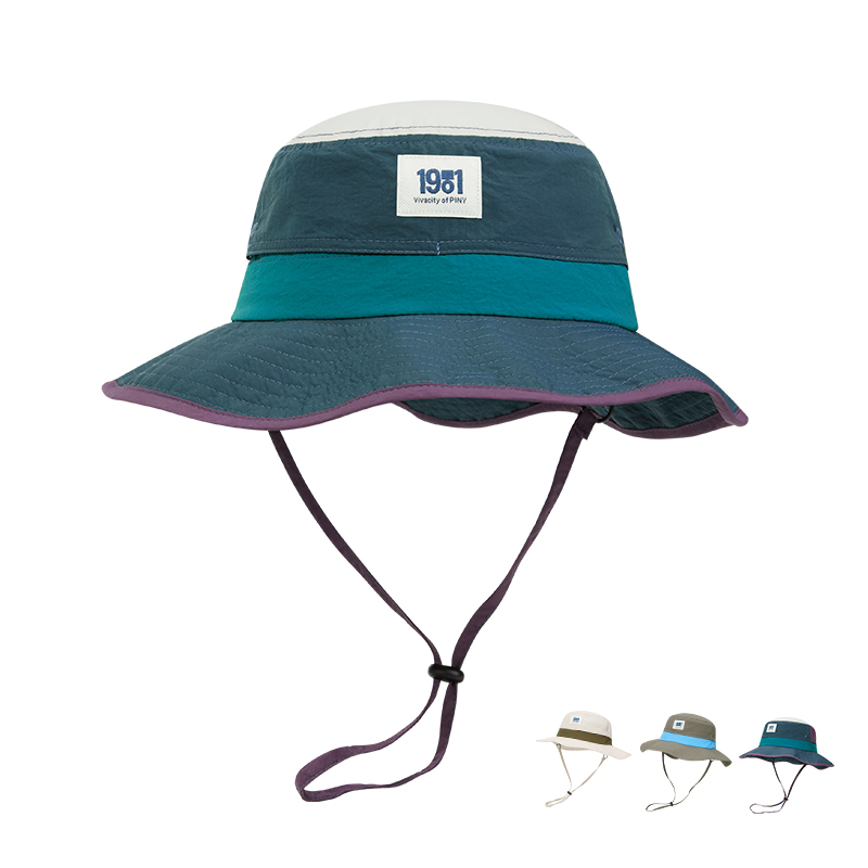 custom color contrast logo embroidered quick dry waterproof sun protection bucket hat
