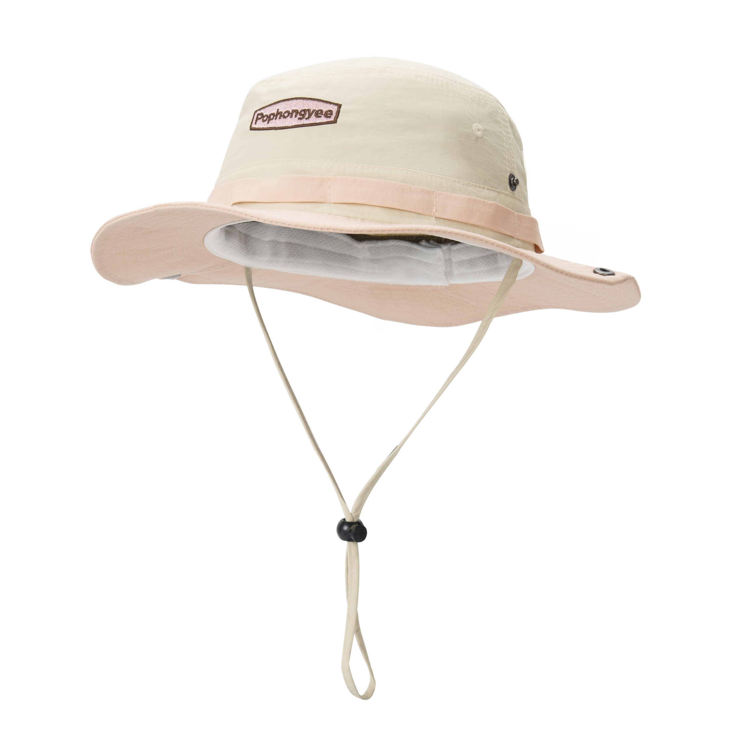 custom color blocked embroidered sun protection waterproof foldable bucket hat