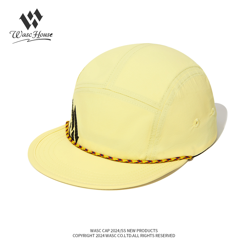 Custom Patch Embroidered Quick Dry Waterproof Five Panel Cap With Strap
