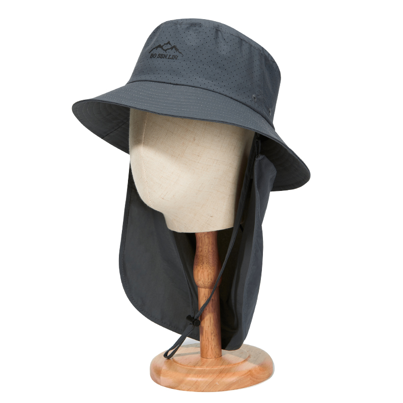 custom mesh printed breathable sun protection waterproof bucket hat