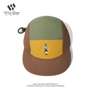 custom color blocked embroidered waterproof quick dry five panel cap