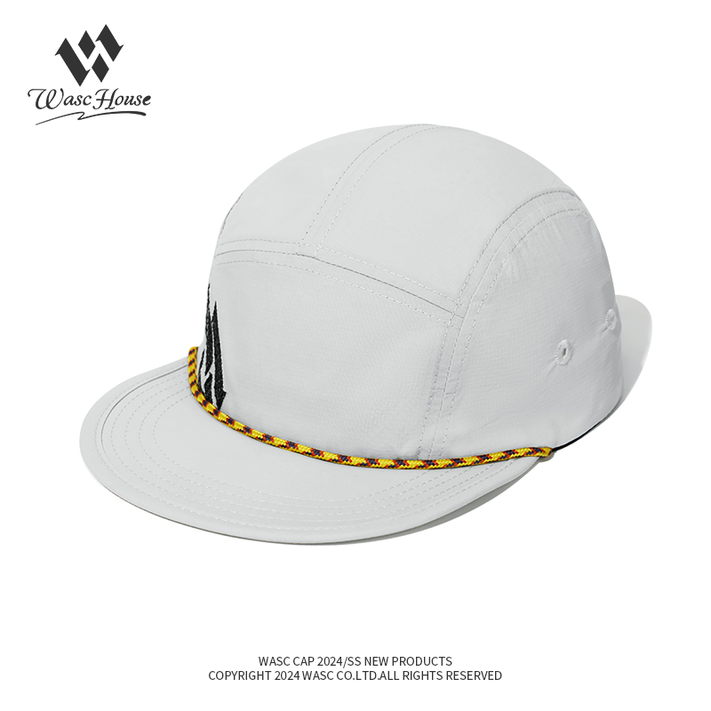 Custom Patch Embroidered Quick Dry Waterproof Five Panel Cap With Strap