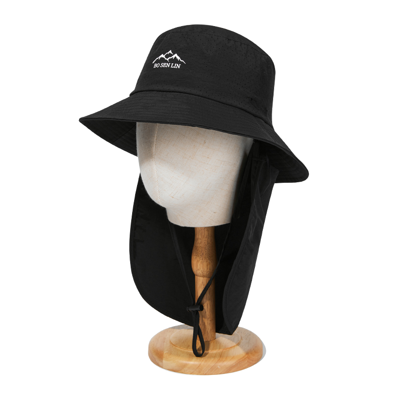 custom mesh printed breathable sun protection waterproof bucket hat