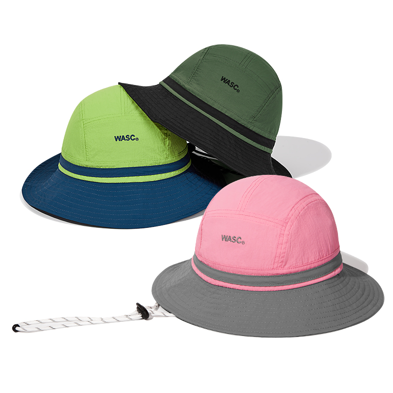 custom color contrast embroidered quick dry waterproof sun protection bucket hat