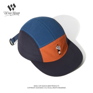 custom color blocked embroidered waterproof quick dry five panel cap