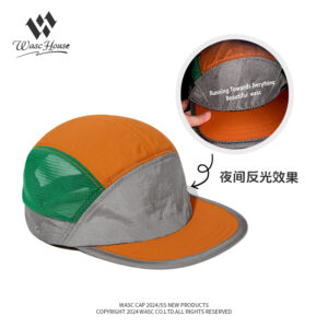 custom color blocked mesh quick dry sun protection waterproof five panel cap