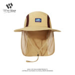 Custom Logo Embroidered Waterproof Sun Protection Bucket Hat With Wind Strap