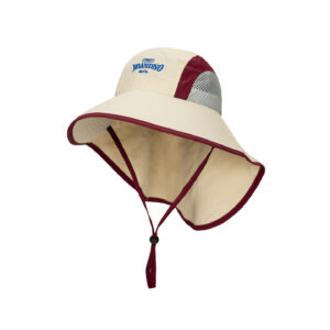 custom color blocked mesh embroidered breathable sun protection waterproof bucket hat