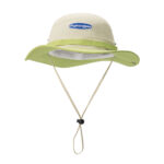 custom color blocked embroidered sun protection waterproof foldable bucket hat