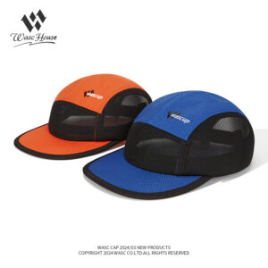 custom color blocked mesh quick dry five panel cap
