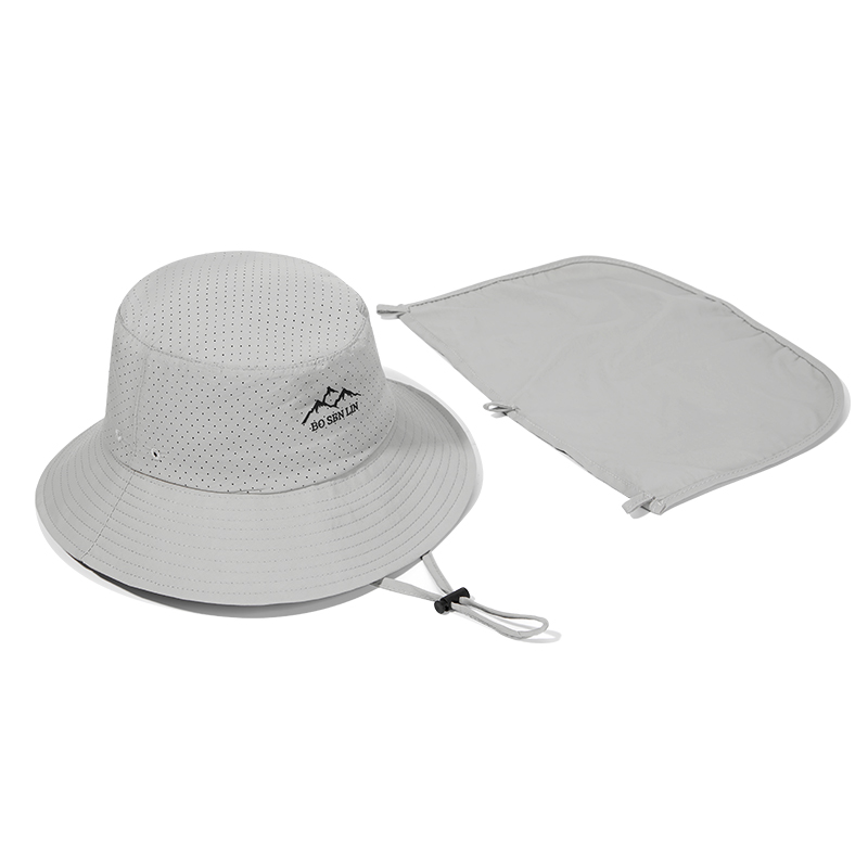 custom mesh printed breathable sun protection waterproof bucket hat
