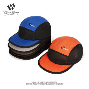 custom color blocked mesh quick dry five panel cap