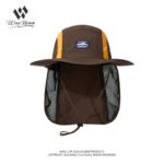 custom logo embroidered waterproof sun protection bucket hat with wind strap