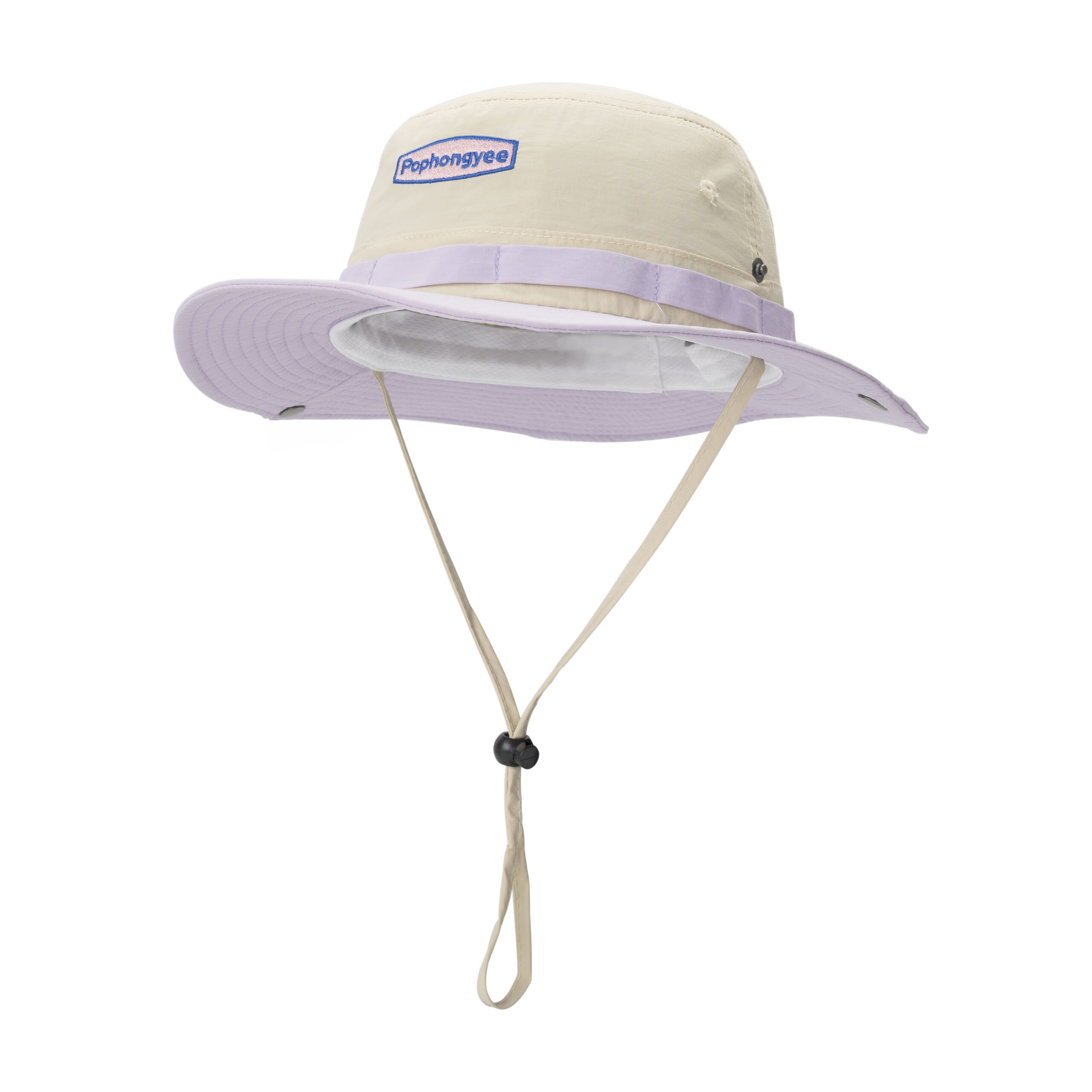custom color blocked embroidered sun protection waterproof foldable bucket hat