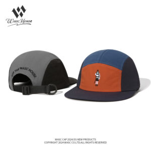 custom color blocked embroidered waterproof quick dry five panel cap