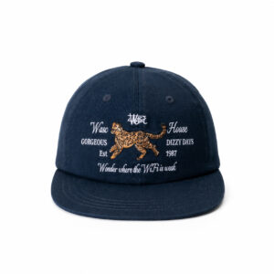 custom leopard embroidered flat brim baseball cap