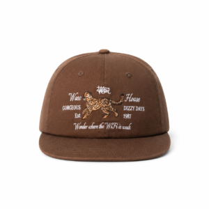 custom leopard embroidered flat brim baseball cap