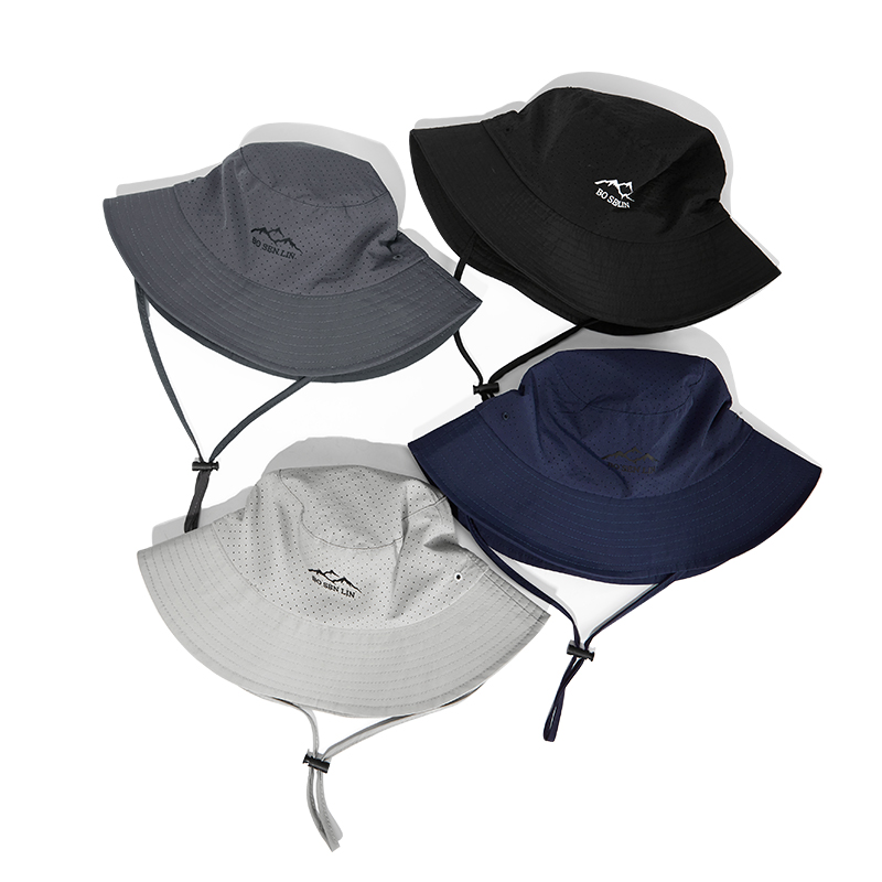 custom mesh printed breathable sun protection waterproof bucket hat