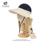 custom color blocked bucket hat with wind strap, quick dry, waterproof, sun protection & foldable