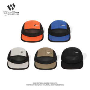 custom color blocked mesh quick dry five panel cap