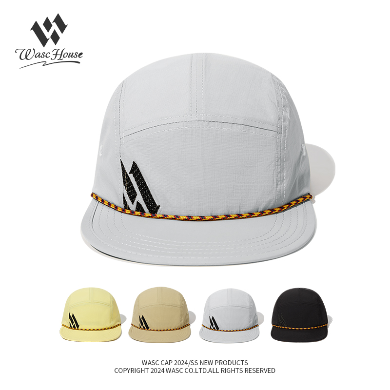 Custom Patch Embroidered Quick Dry Waterproof Five Panel Cap With Strap