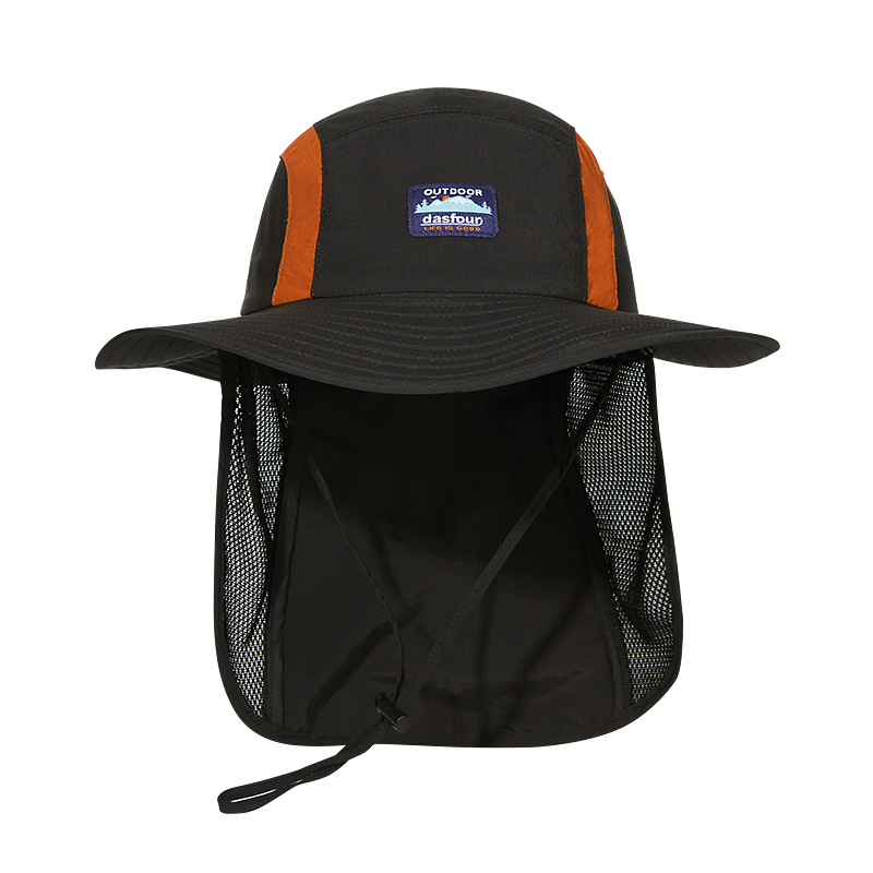 custom logo embroidered waterproof sun protection bucket hat with wind strap