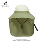 custom color blocked bucket hat with wind strap, quick dry, waterproof, sun protection & foldable