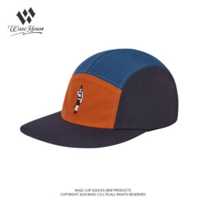 custom color blocked embroidered waterproof quick dry five panel cap