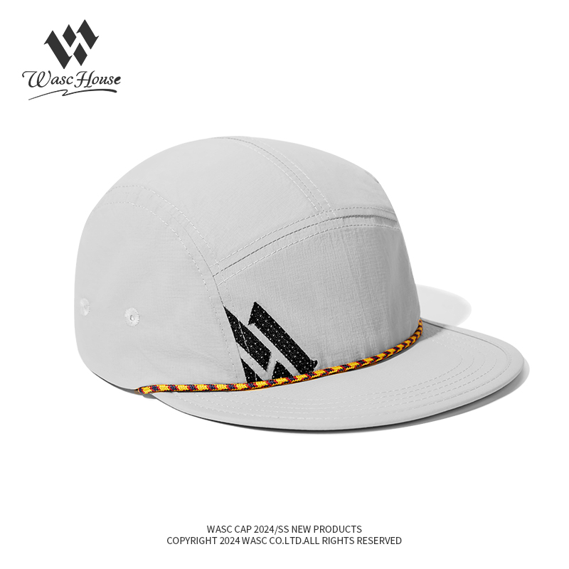 Custom Patch Embroidered Quick Dry Waterproof Five Panel Cap With Strap