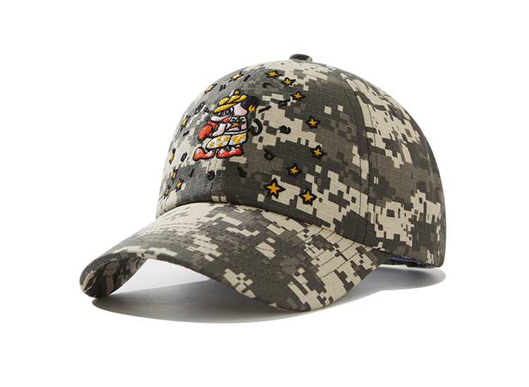 custom camo embroidered sun protection baseball cap