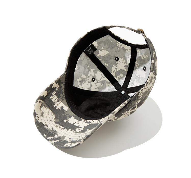 custom camo embroidered sun protection baseball cap