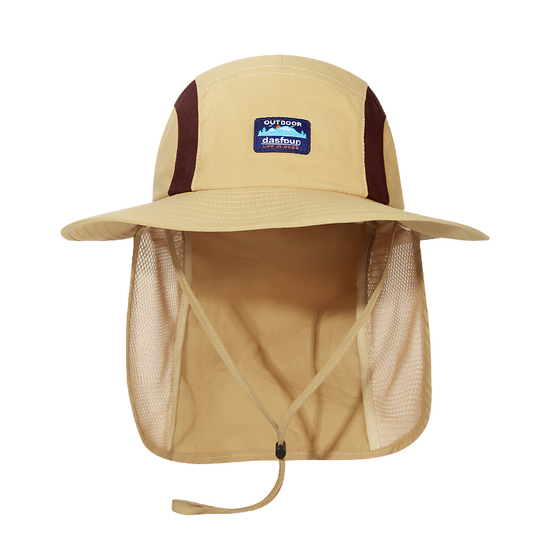 custom logo embroidered waterproof sun protection bucket hat with wind strap