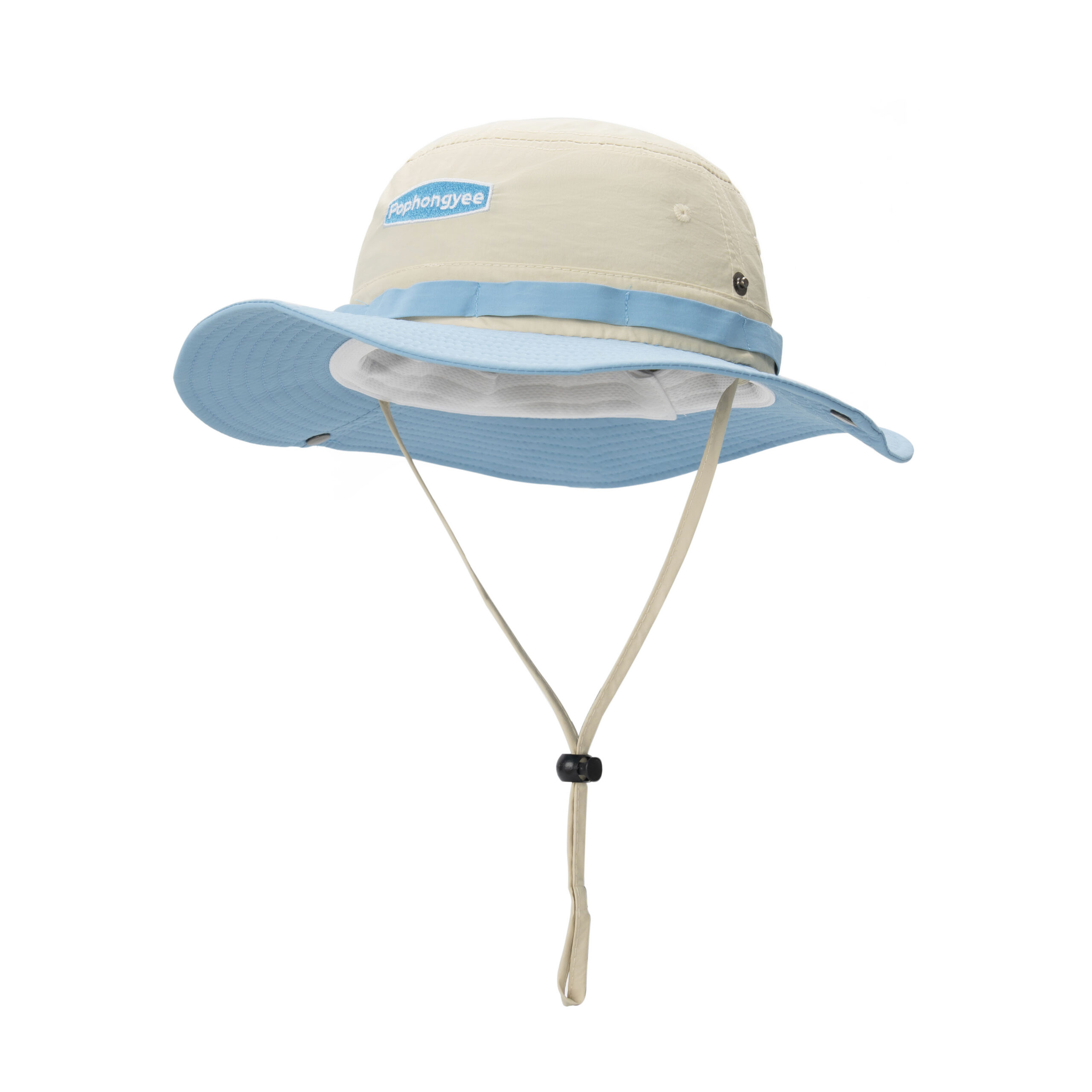custom color blocked embroidered sun protection waterproof foldable bucket hat