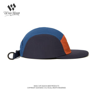 custom color blocked embroidered waterproof quick dry five panel cap