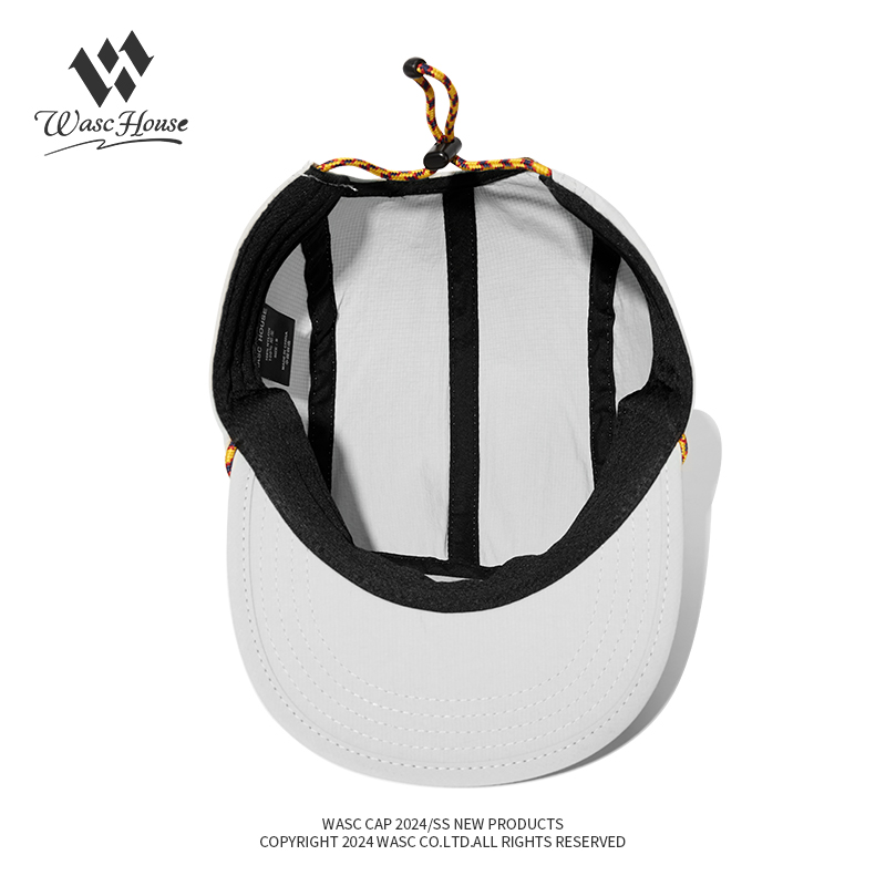Custom Patch Embroidered Quick Dry Waterproof Five Panel Cap With Strap