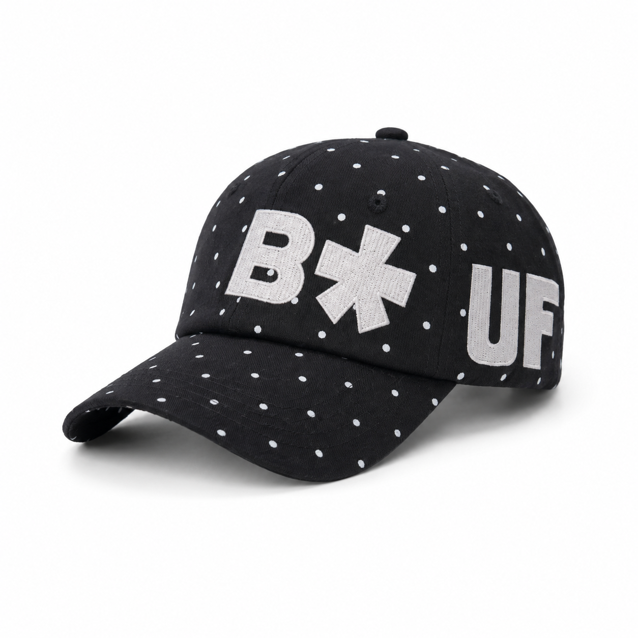 custom polka dot embroidered baseball cap
