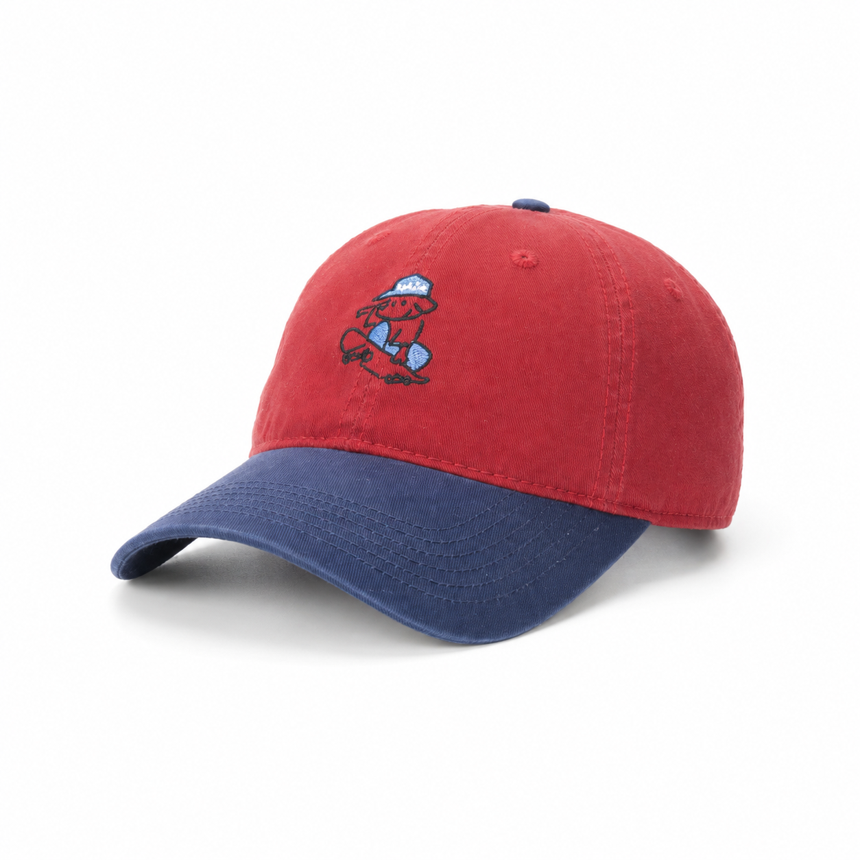 custom color blocked embroidered baseball cap